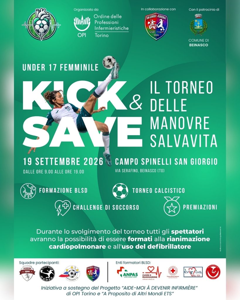 Kick & Save 2026 - Lo Scoprieventi locandina kick and save 2026 OPI Beinasco